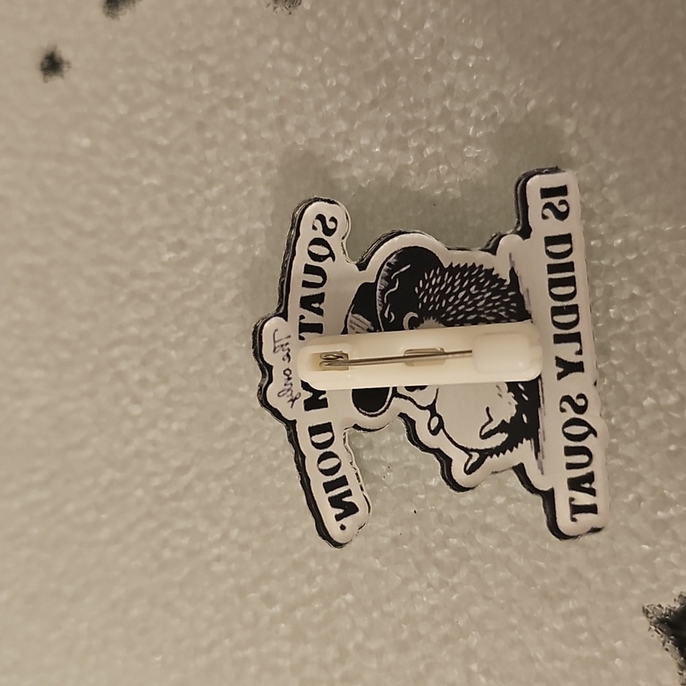 Black and White Hedgehog Plastic Sticker - Picture 2 of 2